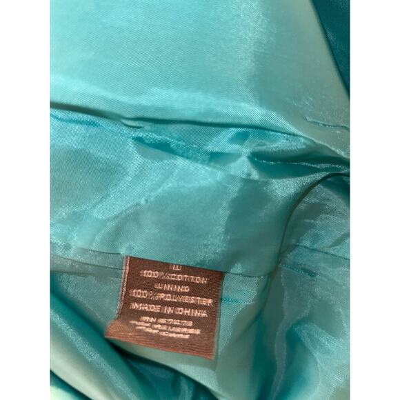 Taylor Teal Preppy Academia Textured Floret Sleeveless Sheath Dress 10 - Picture 7 of 8